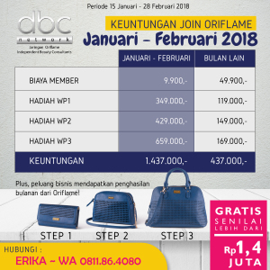 Keuntungan gabung di periode promo 15 Jan - 28 Feb 2018
